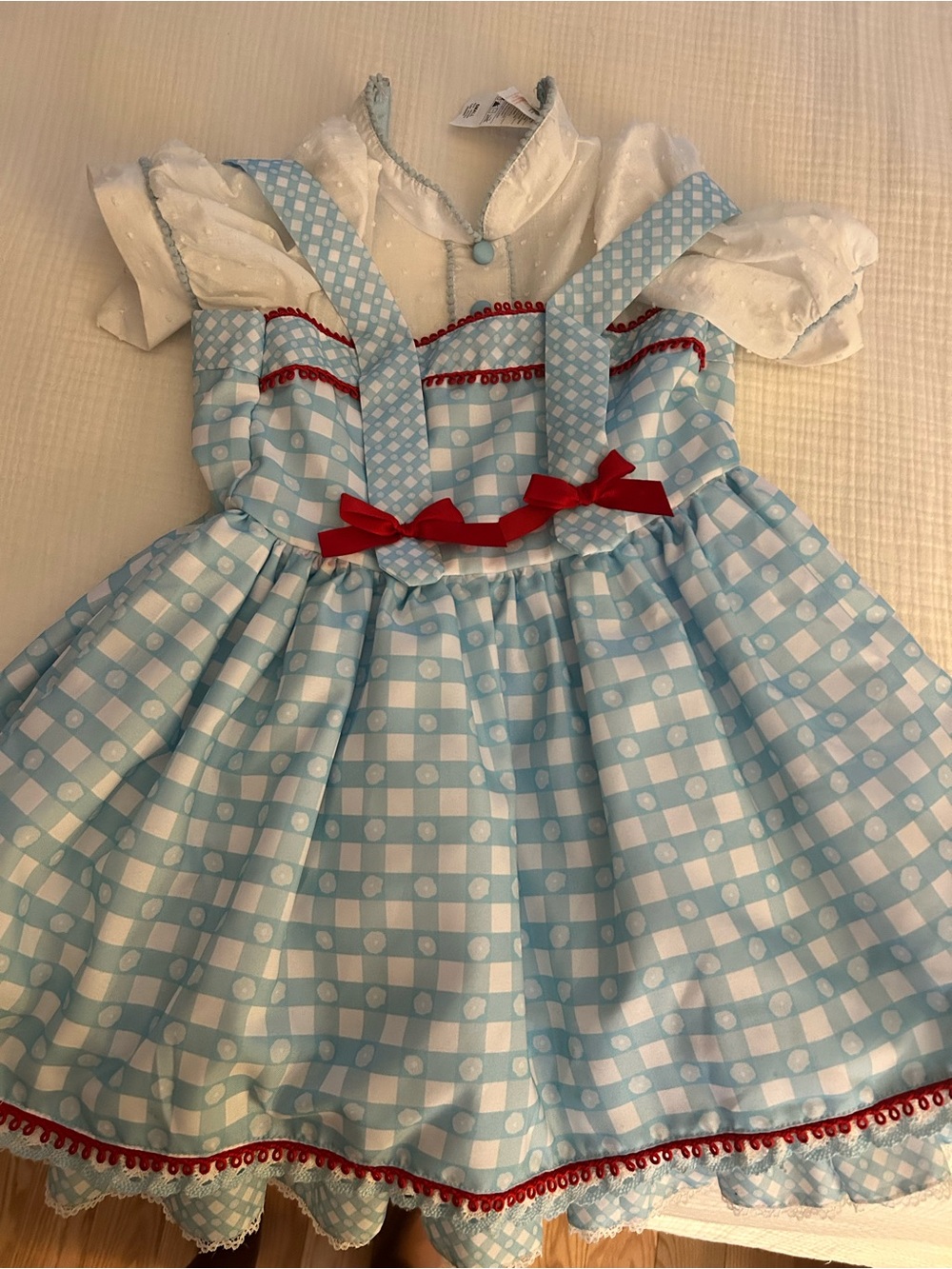 The Wizard of Oz 85th Anniversary Blue Checkered Costume Dress - Small